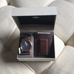 Fossil Watch and Card Holder